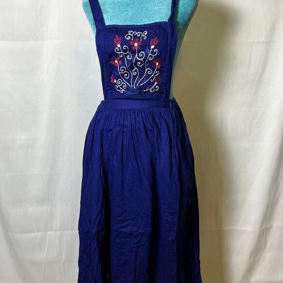 Vintage 70's Artisana Women's Teen's Navy Dress - Picture 1 of 8